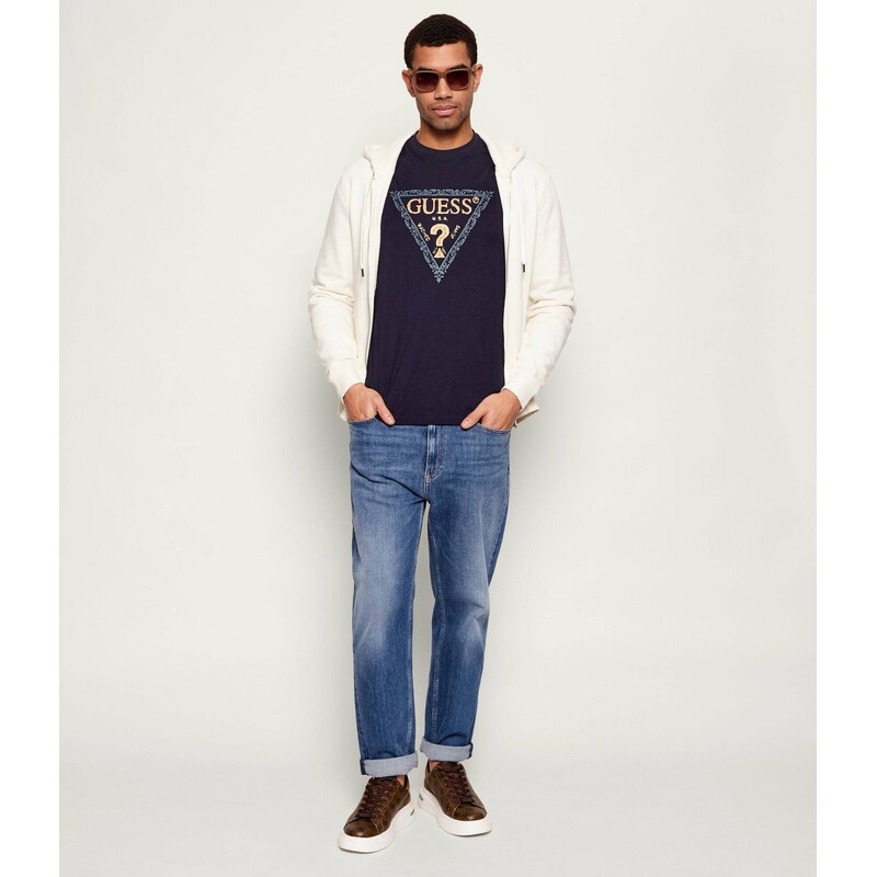 GUESS Tričko GOLDEN TRIANGLE | regular fit