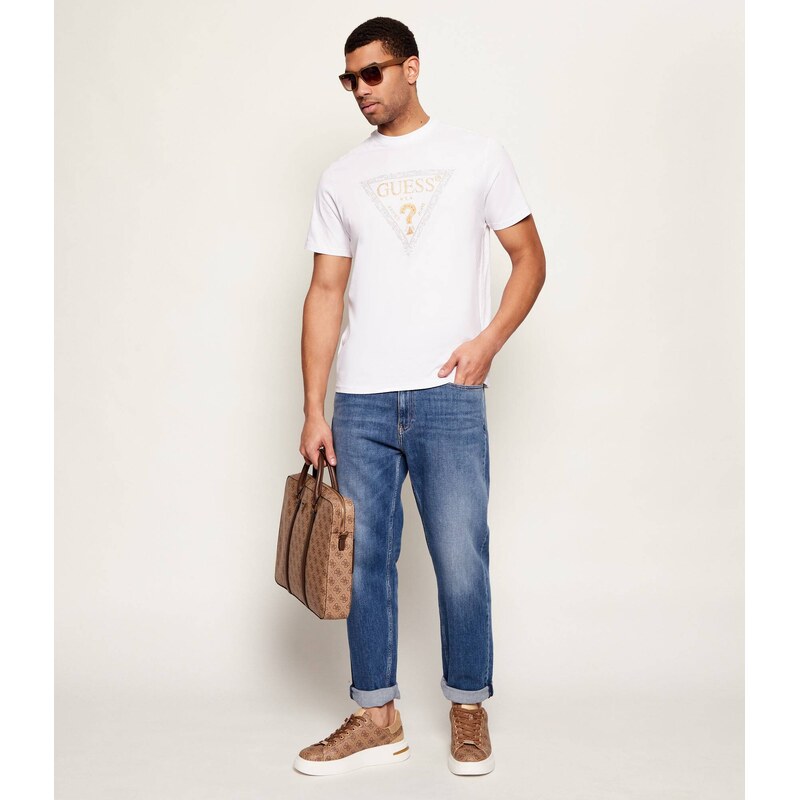 GUESS Tričko GOLDEN TRIANGLE | regular fit