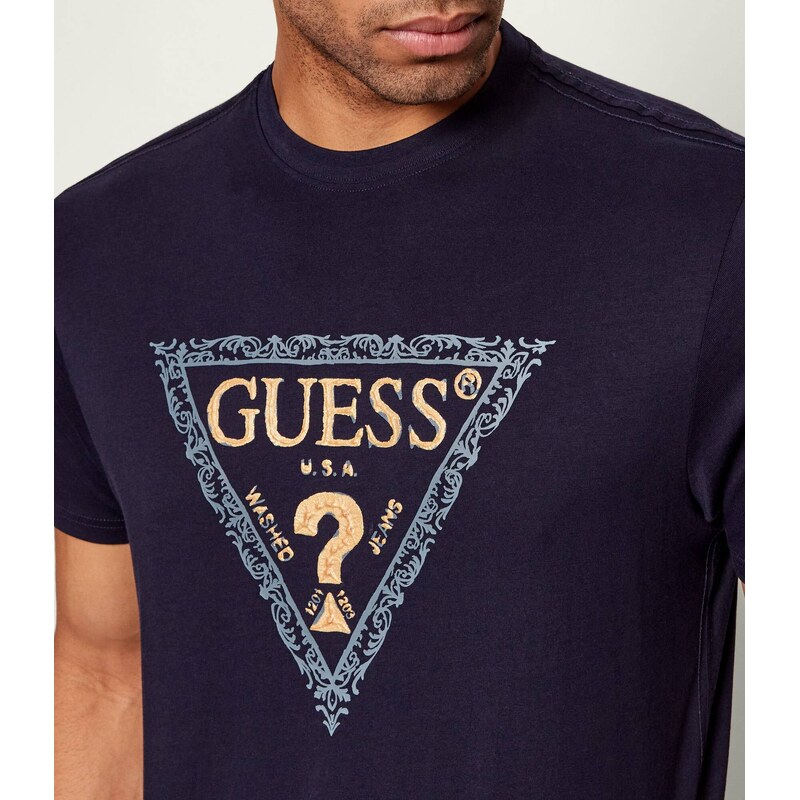 GUESS Tričko GOLDEN TRIANGLE | regular fit