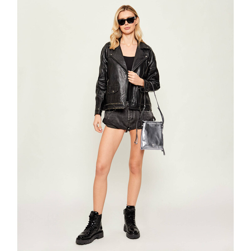 Pinko Kožený vak SLOUCHY MINI