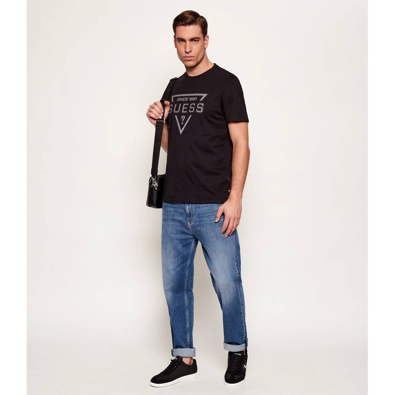 GUESS Tričko PAINTED TRIANGLE | regular fit