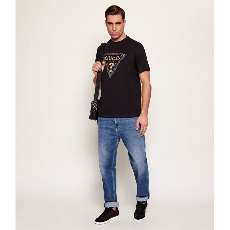 GUESS Tričko GOLDEN TRIANGLE | regular fit