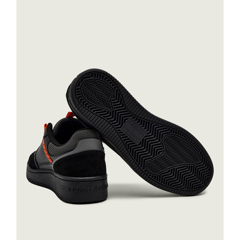 Tommy Jeans Kožené tenisky RETRO BASKET