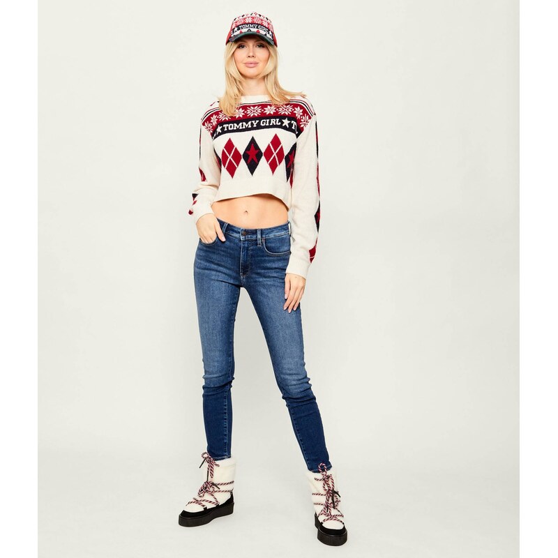 Tommy Hilfiger Vlněný svetr | Cropped Fit