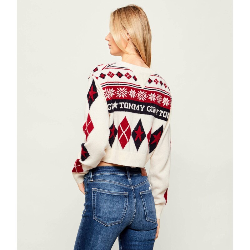 Tommy Hilfiger Vlněný svetr | Cropped Fit