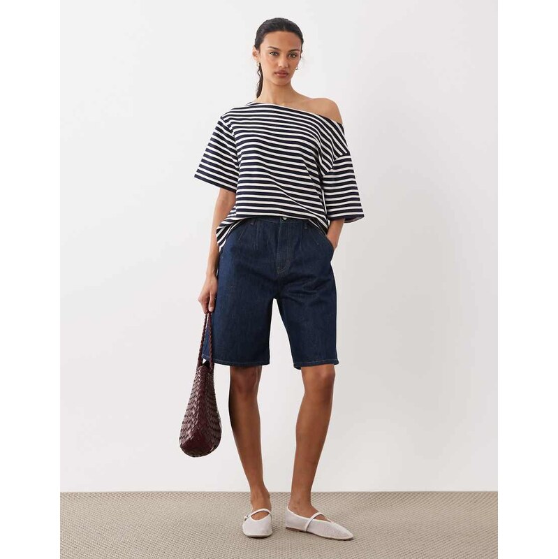 ASOS DESIGN knitted jersey oversized off the shoulder top co-ord