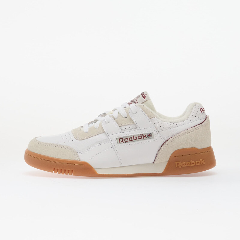 Reebok Workout Plus White/ Classic Burgundy/ Chalk
