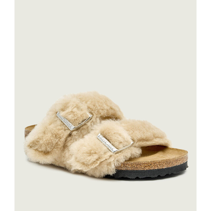 Birkenstock Kožené domácí obuv Arizona Shearling | s příměsí vlny 109420605