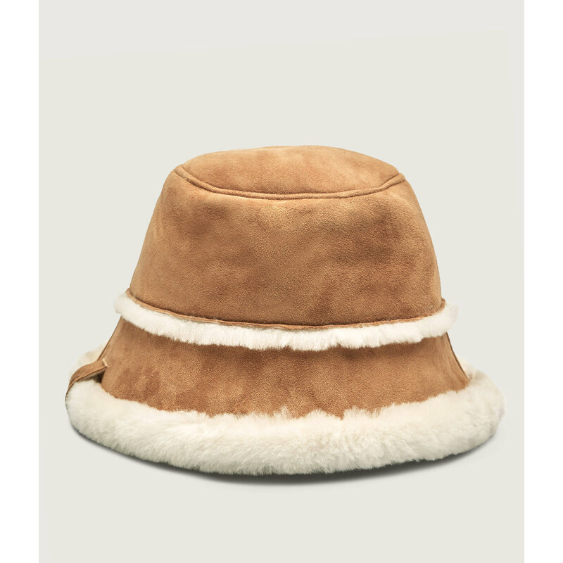 EMU Australia Oboustranný klobouk Shearling | semiš