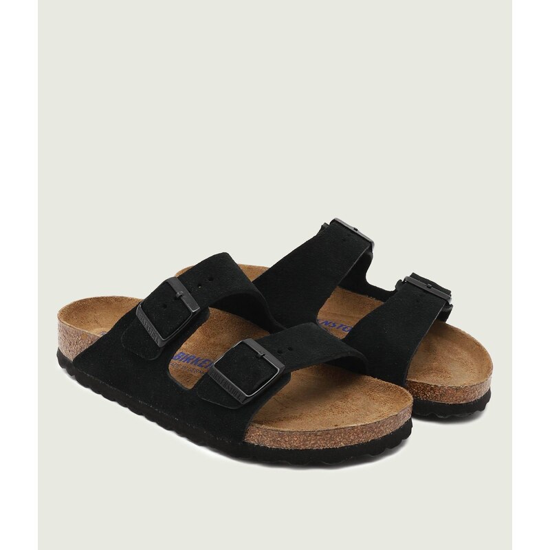 Birkenstock Pantofle Arizona SFB VL | narrow fit soft footbed | semiš