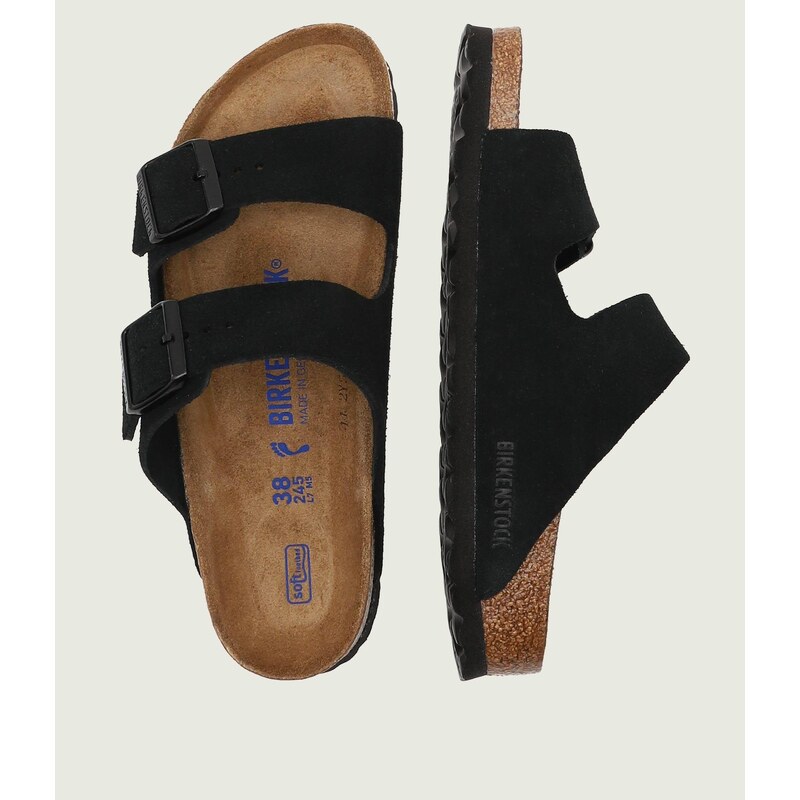 Birkenstock Pantofle Arizona SFB VL | narrow fit soft footbed | semiš