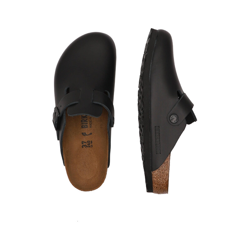 Birkenstock Kožené pantofle typu mules Boston NL | narrow fit