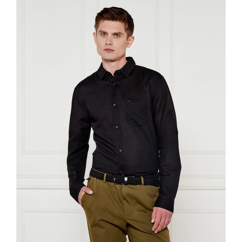 Calvin Klein Lněná košile | Regular Fit