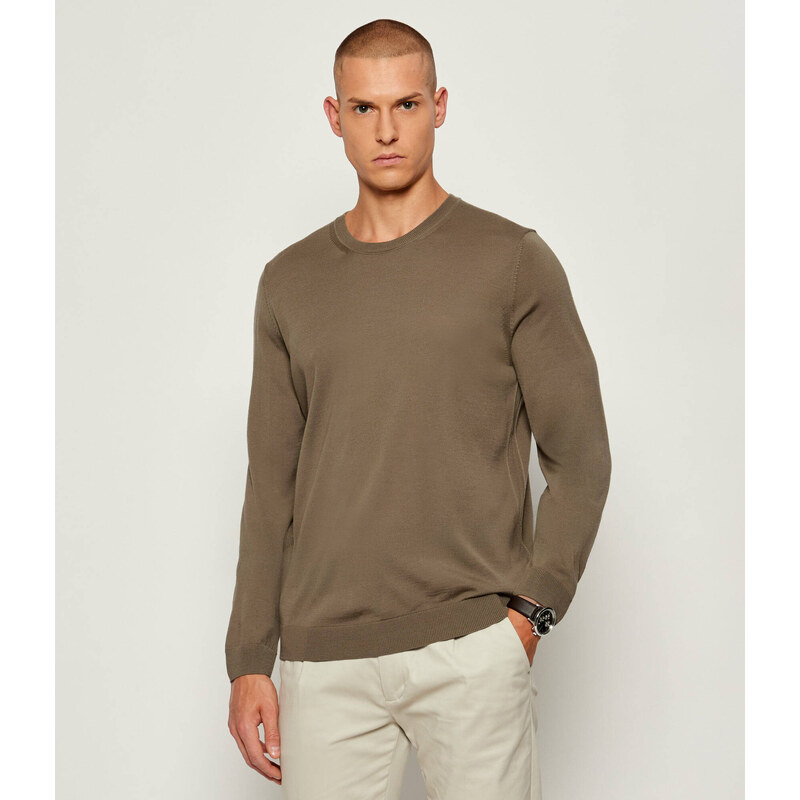 BOSS BLACK Vlněný svetr Leno-P | Slim Fit