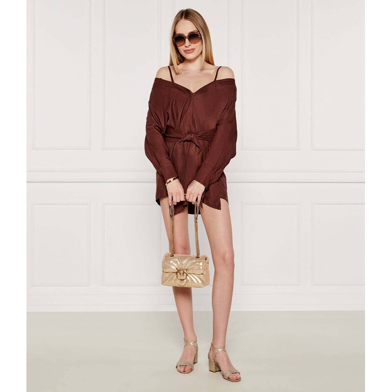 Michael Kors Kožené sandály na klínku SERENA