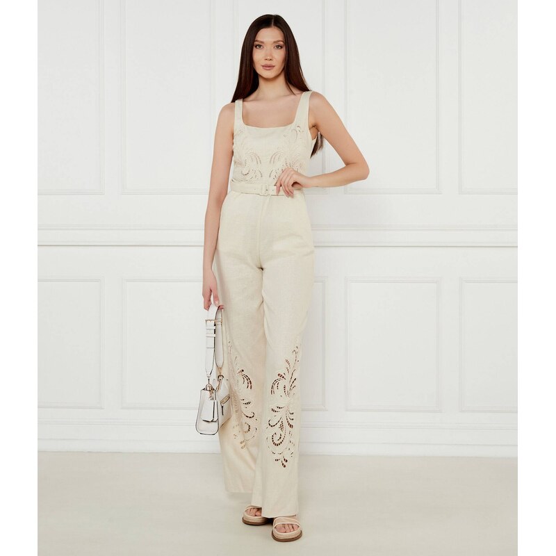 TWINSET Lněný overal | Regular Fit