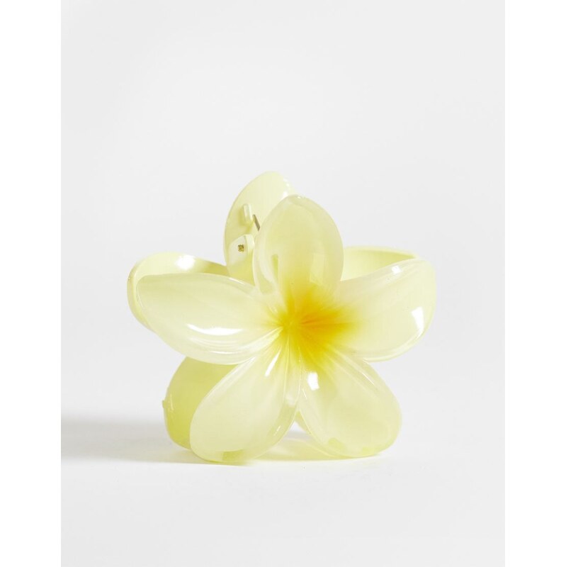 Sui Ava plumeria bisou big hair claw in yellow 115685905