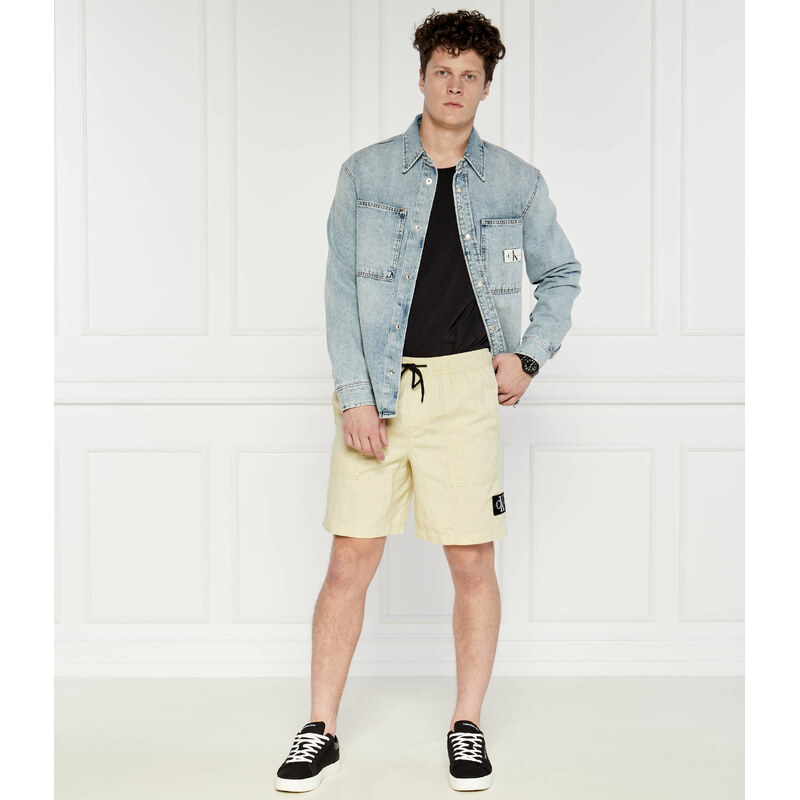 Calvin Klein Jeans Šortky přidáním lnu