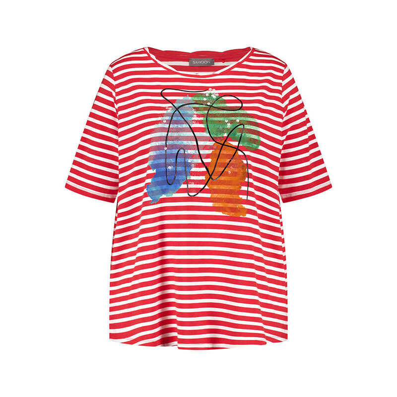 Tričko SAMOON Rot/ Weiß 7281641 115658646