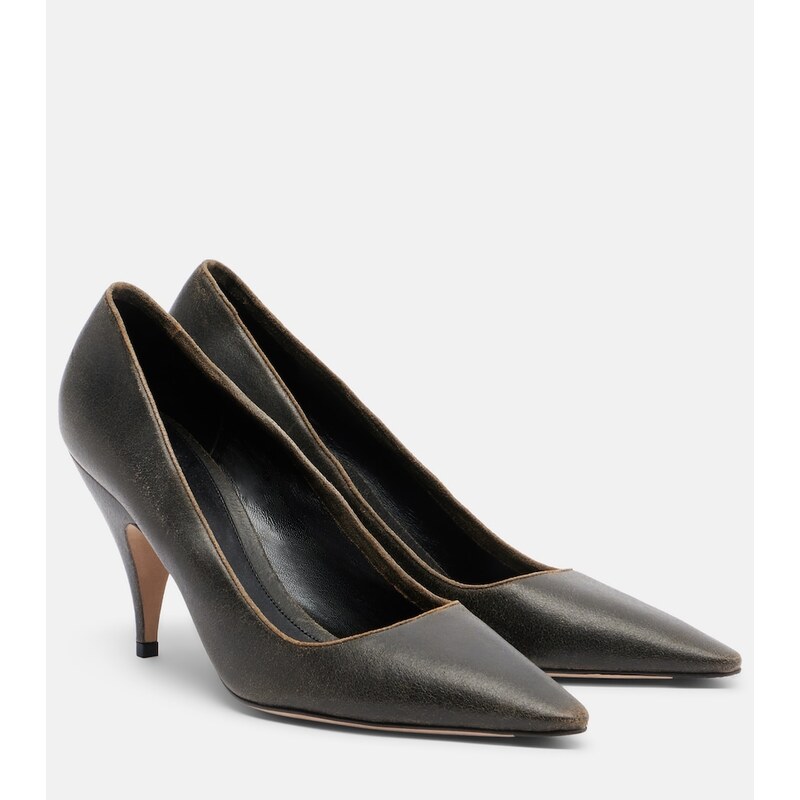 The Row Liisa Three leather pumps