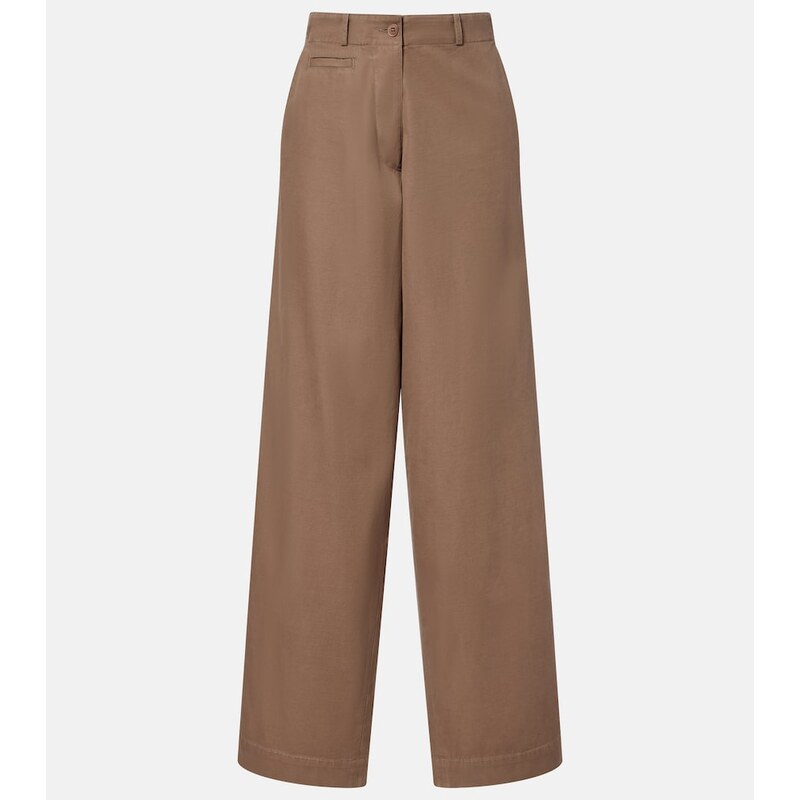 The Row Fadry cotton-blend gabardine wide-leg pants