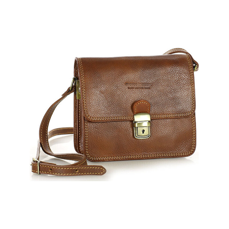 MARCO MAZZINI Hnědá čtvercová crossbody kabelka