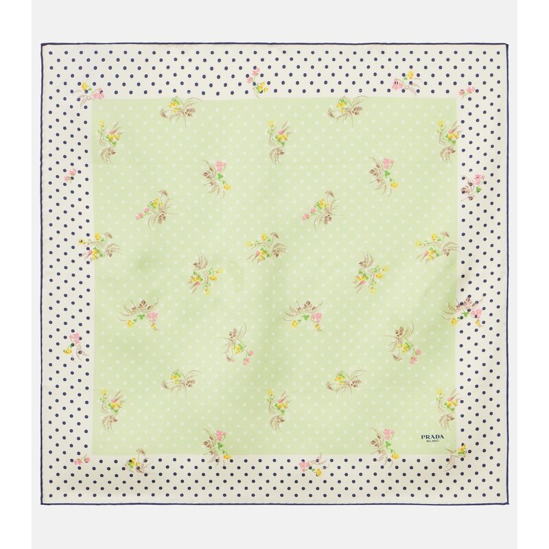 Prada Printed silk twill scarf