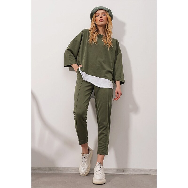 Mikina Trend Alaçatı Stili Khaki 9834149 115659630