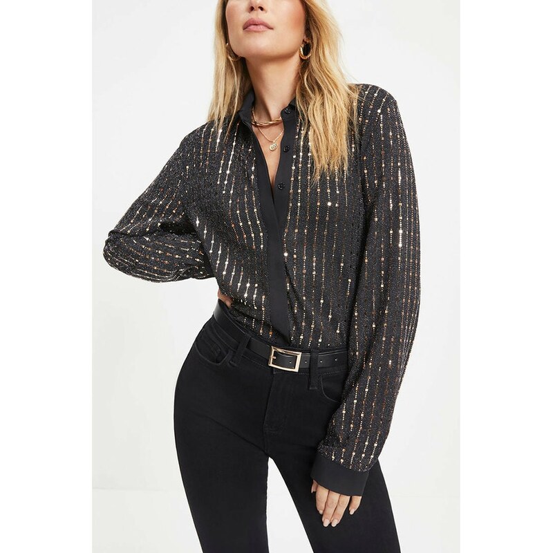 Košile Milan Kiss Schwarz/ Gold 7226346 115660123
