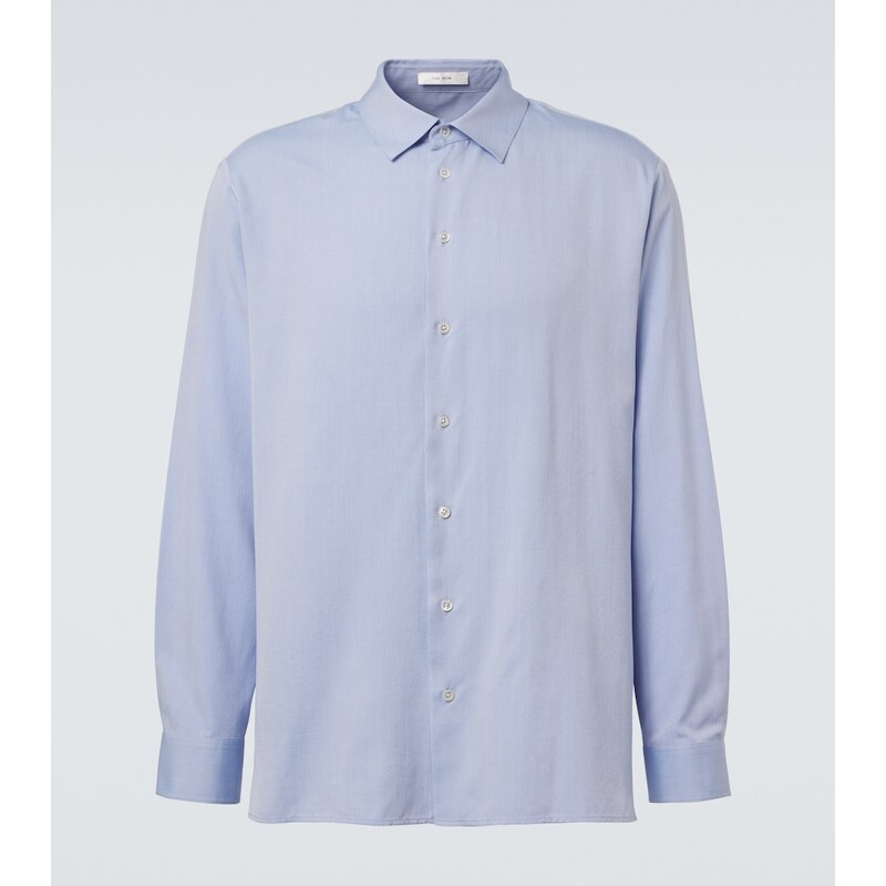 The Row Paxon silk poplin jacquard shirt