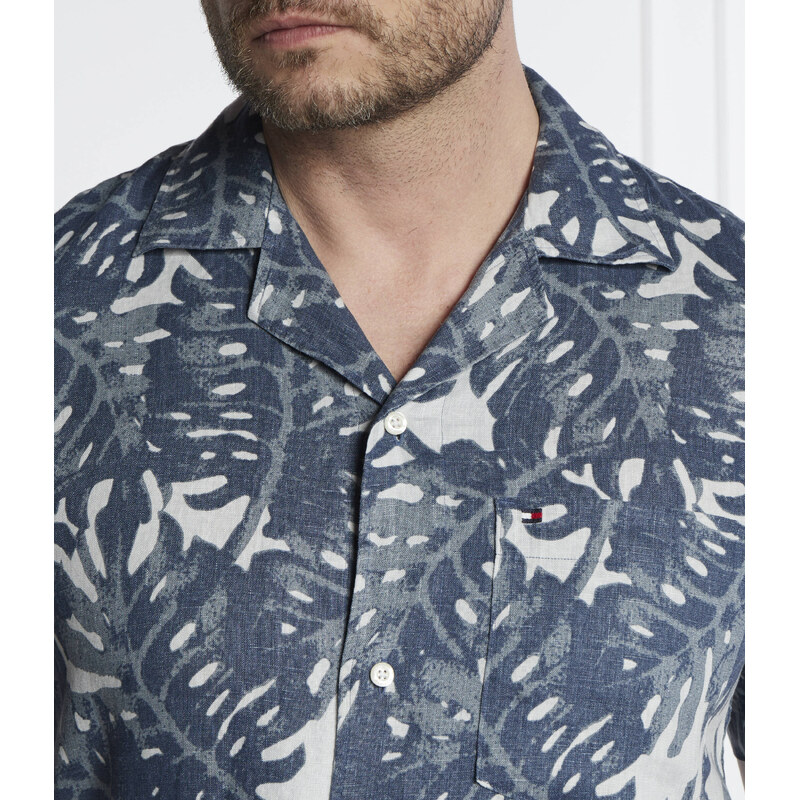 Tommy Hilfiger Lněná košile W-DIFFUSED FOLIAGE | Regular Fit
