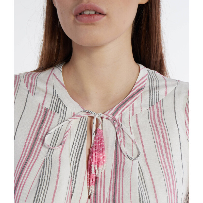 Pepe Jeans London Lněná šaty DEBBIE