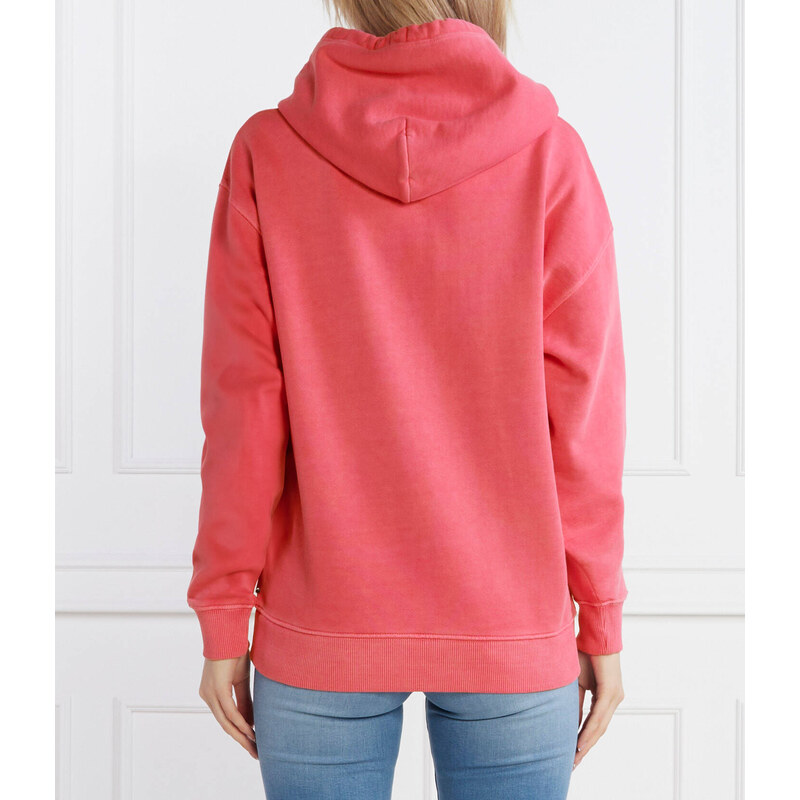 Tommy Jeans Mikina TJW RLX WASHED VARSITY HOOD EXT | Relaxed fit