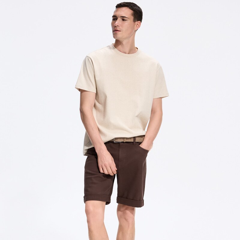 Reserved - Džínové šortky slim fit - dark grey jeans