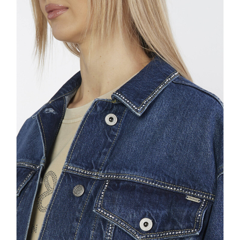 Pepe Jeans London Džínová bunda TURNER SPARKLE | Regular Fit