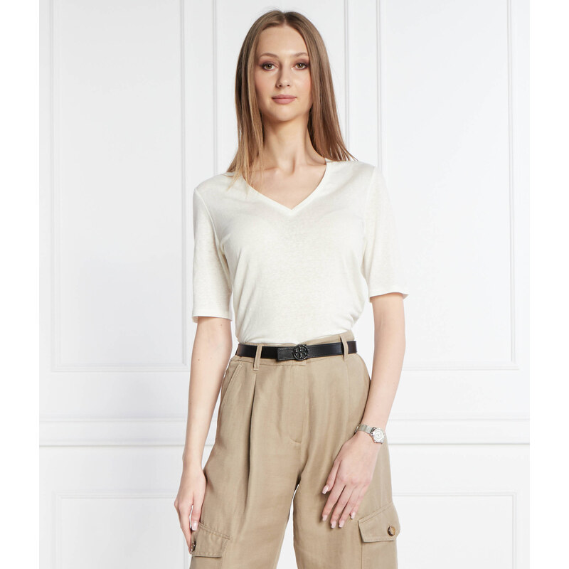 Weekend MaxMara Lněný tričko BRUNATE | Regular Fit 91828062