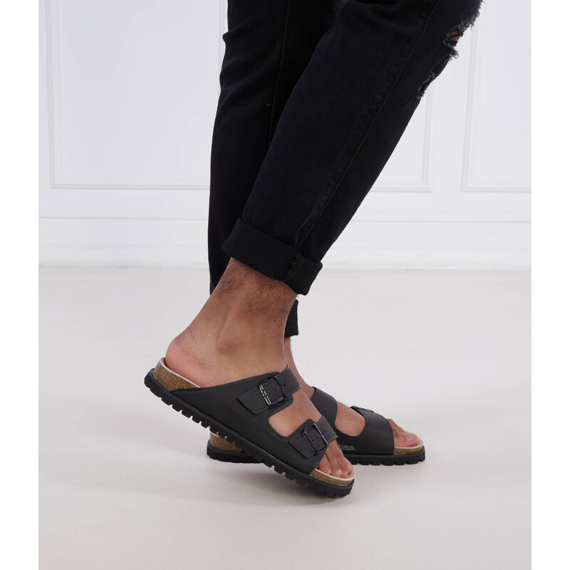 Pepe Jeans London Pantofle URBAN SANDAL BASIC EMBOED s přídavkem kůže