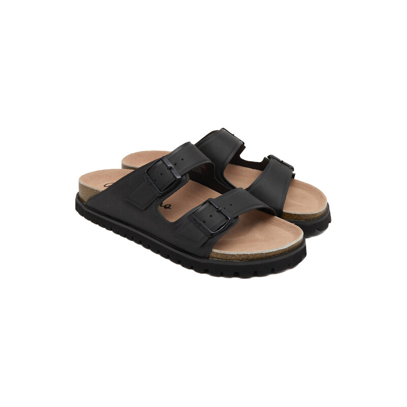 Pepe Jeans London Pantofle URBAN SANDAL BASIC EMBOED s přídavkem kůže