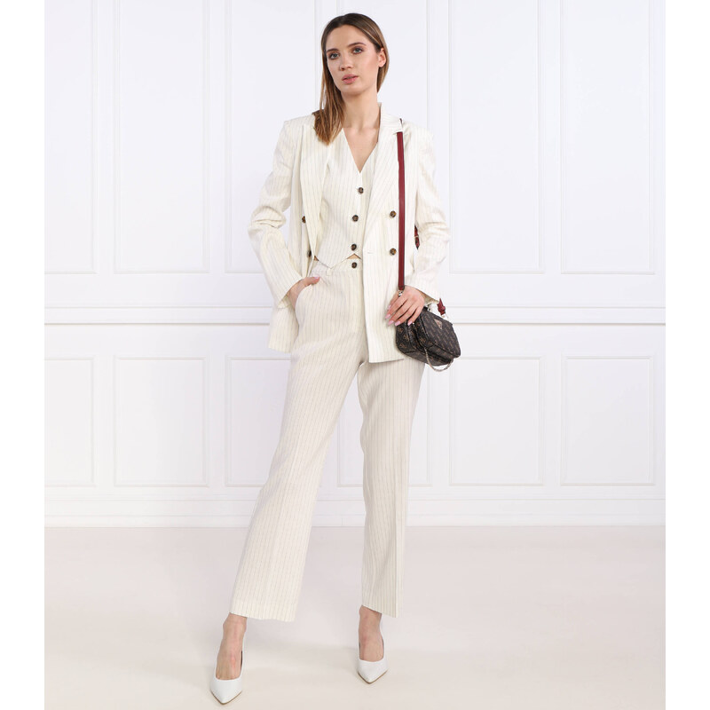 GUESS Lněná vesta DINA CROPPED | Regular Fit