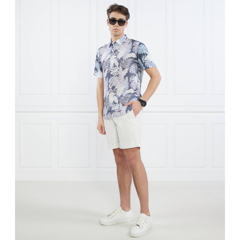 GUESS Košile SS ECO RAYON INDGO T | Slim Fit