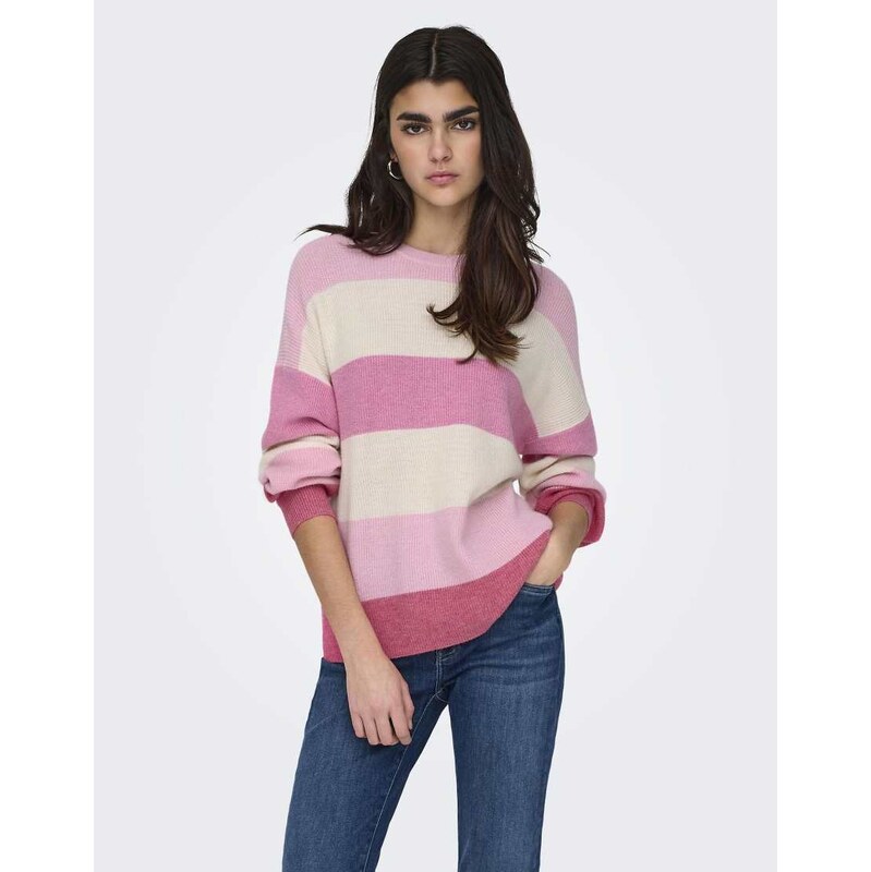 ONLY Knitted pullover in pink lady 115667414