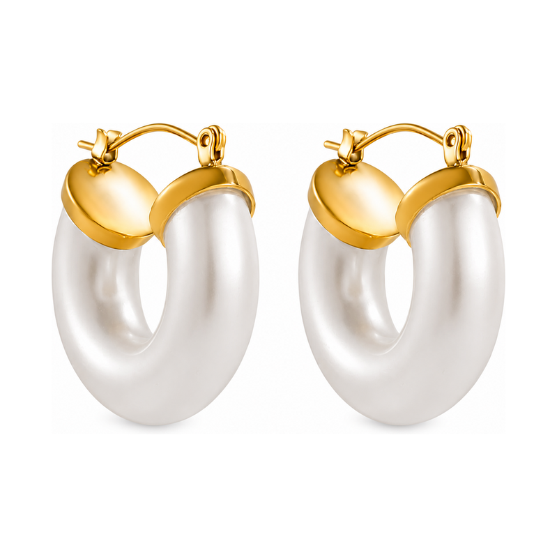 ELENYS Glossy Bold – pozlacené náušnice 18K žluté zlato 115666826