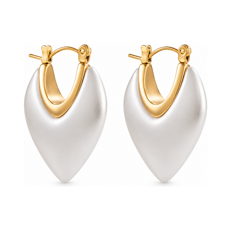 ELENYS Glossy Curve – pozlacené náušnice 18K žluté zlato 115666829