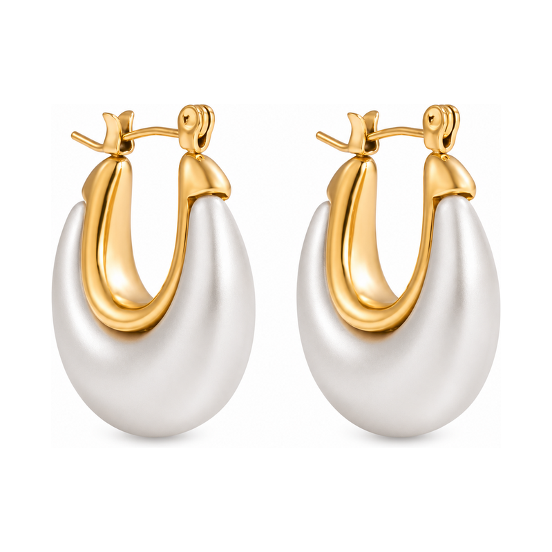 ELENYS Glossy Drop – pozlacené náušnice 18K žluté zlato 115666828