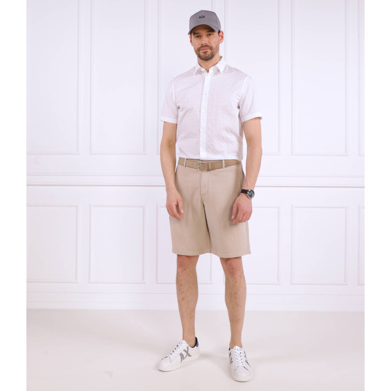 Armani Exchange Lněné šortky chino | regular fit