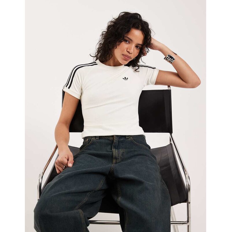 adidas Originals cali t-shirt in off white