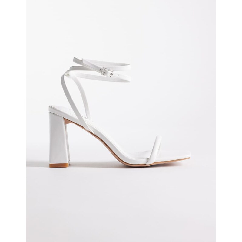 SIMMI Shoes Simmi London Citra block heeled sandals in white 115667247