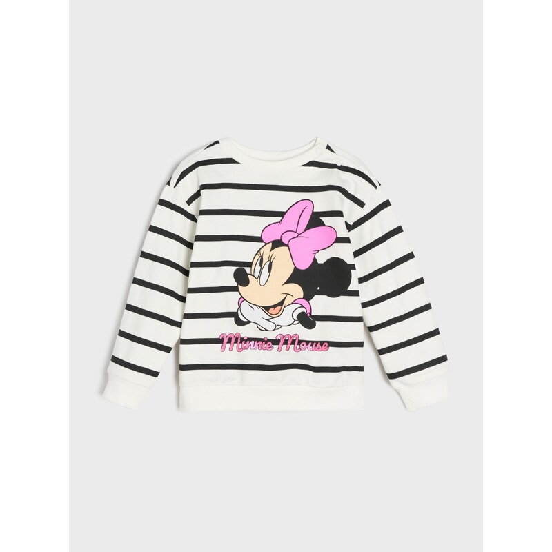 Sinsay - Mikina typu crewneck Minnie Mouse - krémová