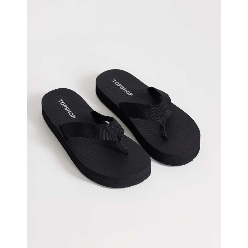 Topshop Molly toe thong sandal in black 115667300