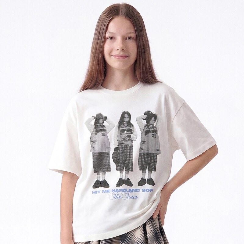 Reserved - GIRLS` T-SHIRT - krémová